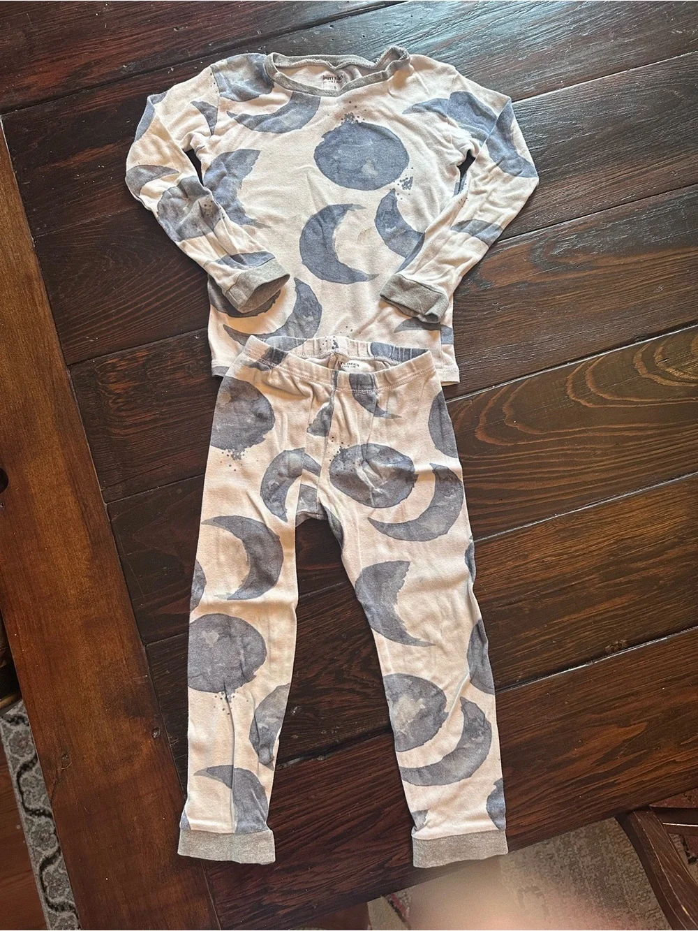 Kids Lot of 3 Soft Cotton Sleep Pajamas — Blue, Green, Gray